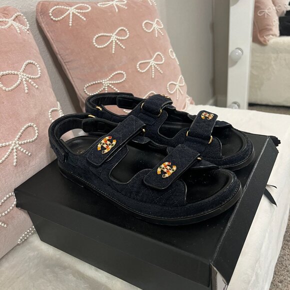Chanel Denim Sandals - Picture 2 of 10